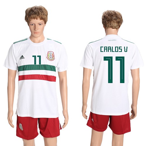 Mexico #11 Carlos V. Away Soccer Country Jersey